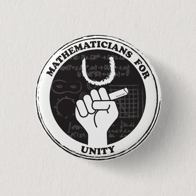 Badge Rond 2,50 Cm Bouton Mathématiciens pour l'unité (Devant)