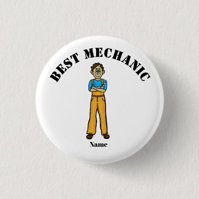 Badge Rond 2,50 Cm Bouton mécanique - Mécanique mâle à peau d'olive (Devant)