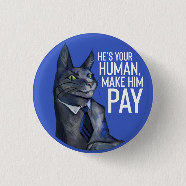 Badge Rond 2,50 Cm Bouton Meow Meow Pufffytail (Devant)