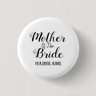 Badge Rond 2,50 Cm Bouton Mère De La Mariée