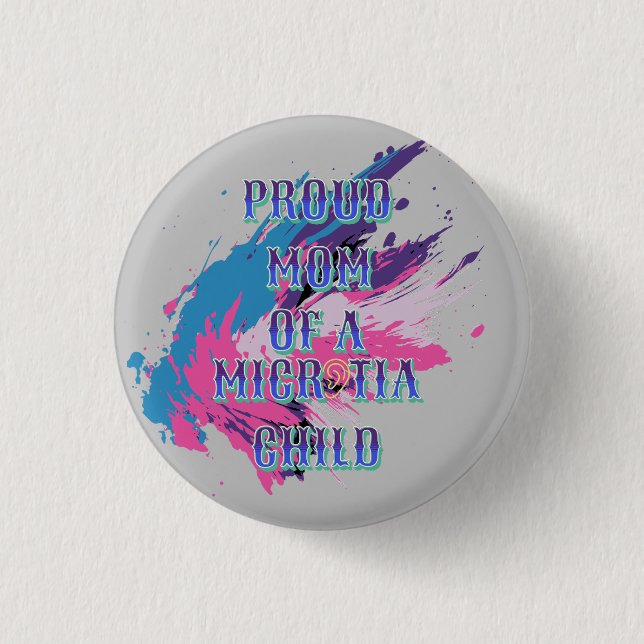 Badge Rond 2,50 Cm Bouton Microtia (Devant)