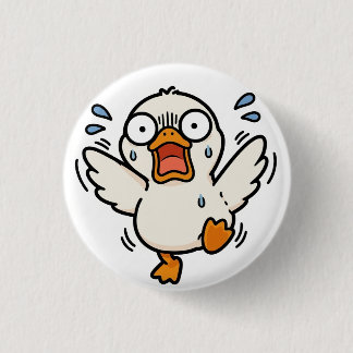 Badge Rond 2,50 Cm Bouton Mignon de Canard Paniqué Kawaii Mème