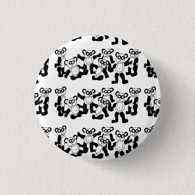 Badge Rond 2,50 Cm bouton mignon de panda (Devant)