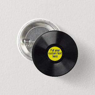 Badge Rond 2,50 Cm Bouton mini vinyle LP