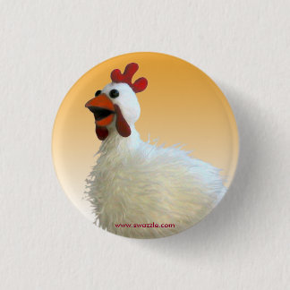 Badge Rond 2,50 Cm Bouton minuscule de poulet