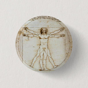 Badge Rond 2,50 Cm Bouton minuscule de Vitruvian Man