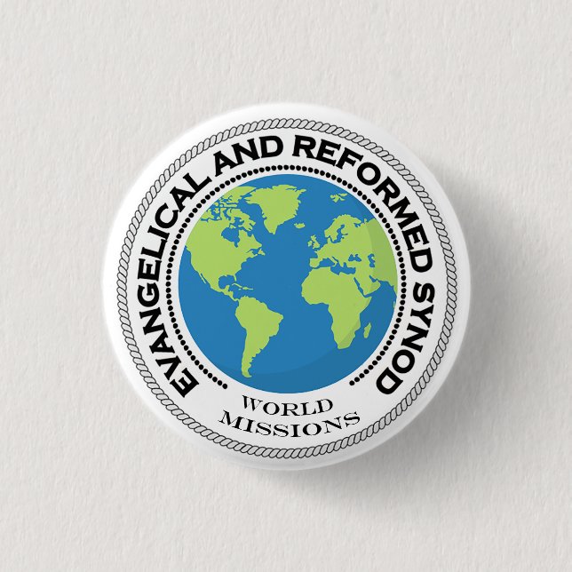 Badge Rond 2,50 Cm Bouton Missions mondiales E&R (Devant)