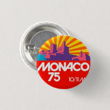 Bouton Monaco 75 rétro vintage 1970