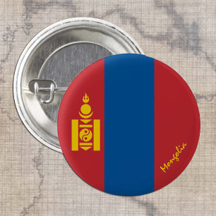 Badge Rond 2,50 Cm Bouton Mongolie, mode Drapeau patriotique mongol