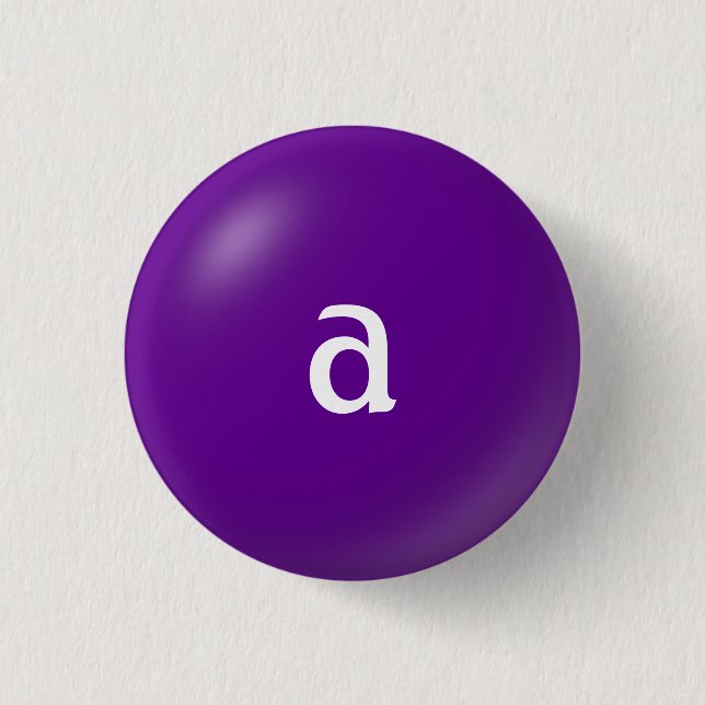 Badge Rond 2,50 Cm Bouton Monogramme (Devant)