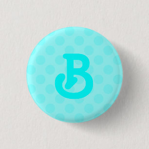 Badge Rond 2,50 Cm Bouton Monogramme B