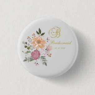 Badge Rond 2,50 Cm Bouton Monogramme B de la servante