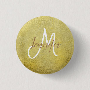 Badge Rond 2,50 Cm Bouton Monogramme classique rond simple et élégant