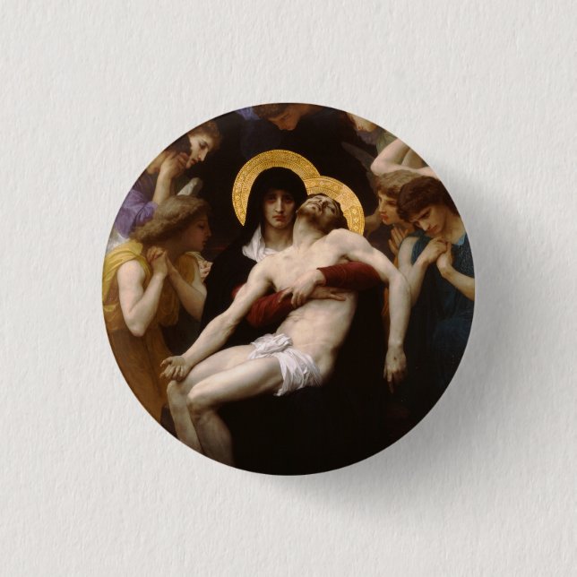 Badge Rond 2,50 Cm Bouton Mort de Jésus (Devant)