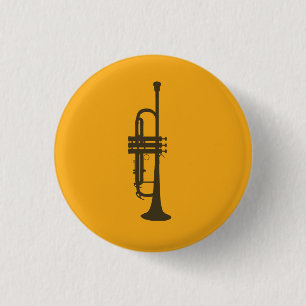 Badge Rond 2,50 Cm Bouton Motif de trompette