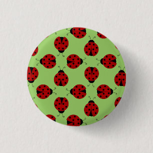Badge Rond 2,50 Cm Bouton Motif Ladybugs