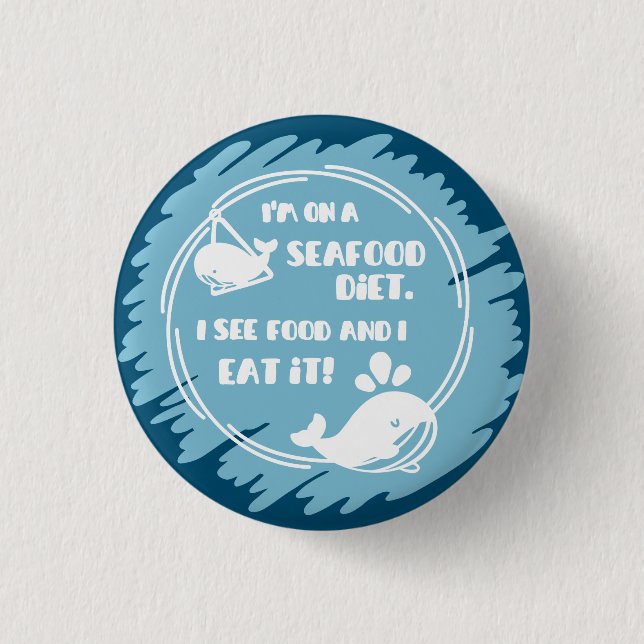 Badge Rond 2,50 Cm Bouton Motivational Whale (Devant)