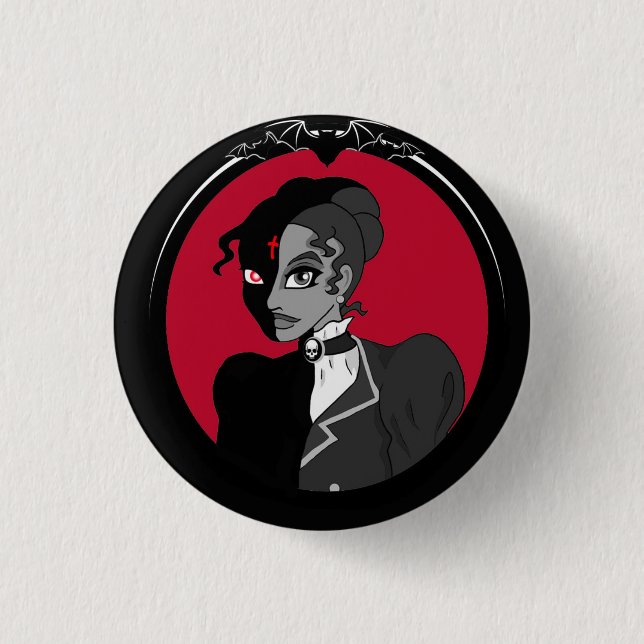 Badge Rond 2,50 Cm Bouton Myna Harker BRW (Devant)