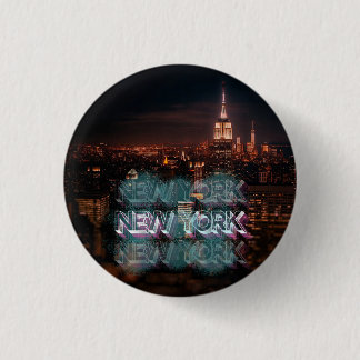 Badge Rond 2,50 Cm Bouton New York