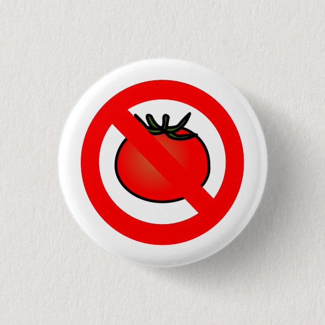 Badge Rond 2,50 Cm Bouton NO Tomatoès (Devant)