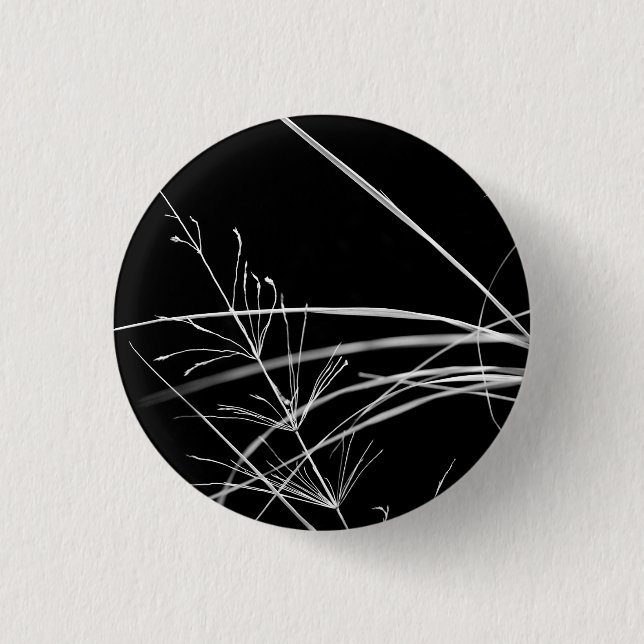Badge Rond 2,50 Cm Bouton noir et blanc Abstrait (Devant)