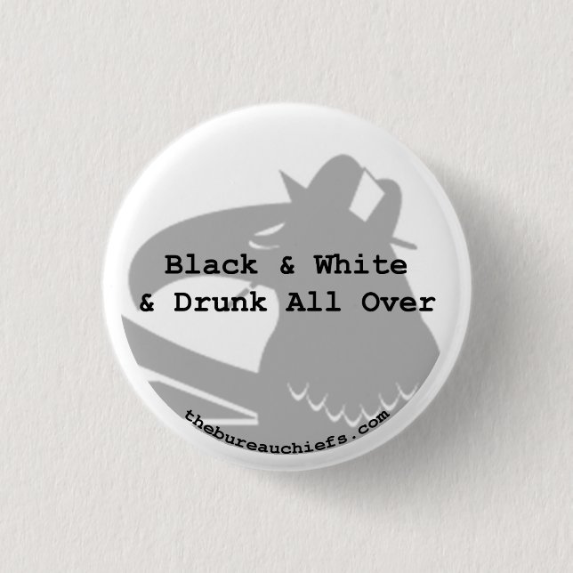 Badge Rond 2,50 Cm Bouton noir et du blanc 1,25" (Devant)
