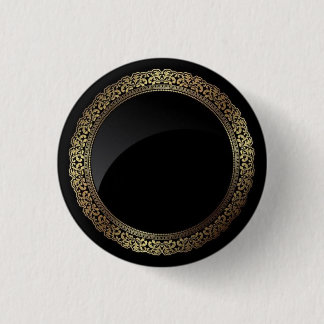 Badge Rond 2,50 Cm Bouton Noir Royal