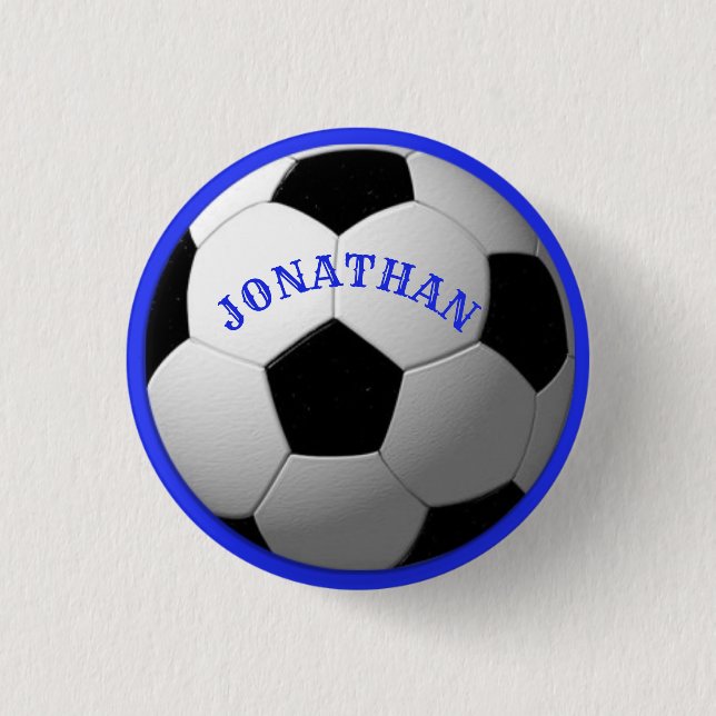 Badge Rond 2,50 Cm Bouton Nom des enfants de football (Devant)