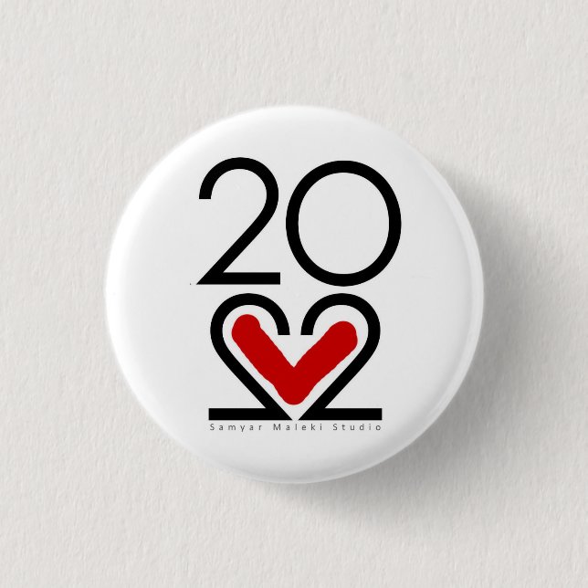 Badge Rond 2,50 Cm Bouton Nouvel An 2022 (Devant)