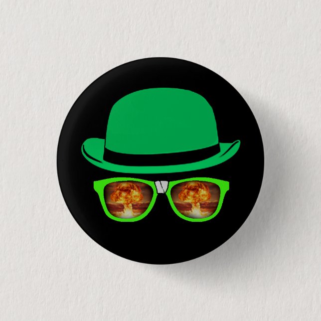 Badge Rond 2,50 Cm Bouton Nuke de la Nuit des Ringards (Devant)