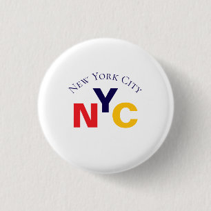Badge Rond 2,50 Cm Bouton NYC - Classique New York City Souvenir