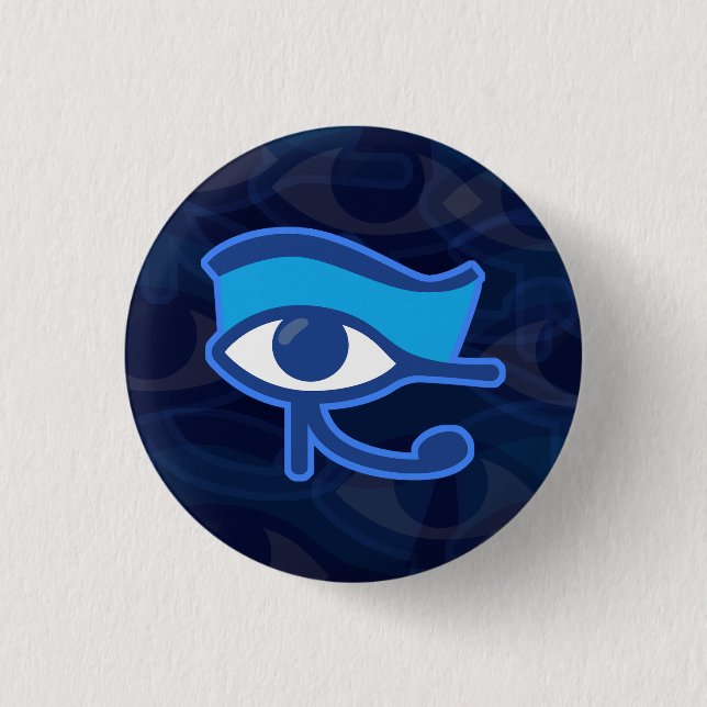 Badge Rond 2,50 Cm Bouton oeil Horus (Devant)