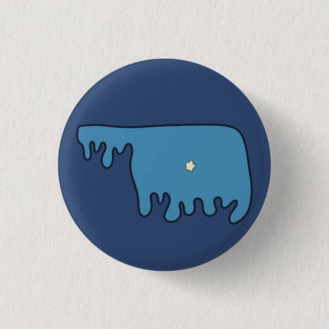 Badge Rond 2,50 Cm Bouton OK bleu grand (Devant)