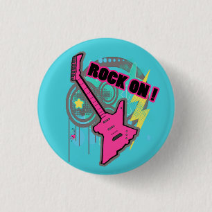 Badge Rond 2,50 Cm Bouton ON de roche
