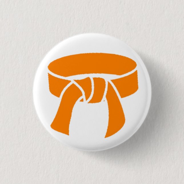 Badge Rond 2,50 Cm Bouton orange de ceinture (Devant)