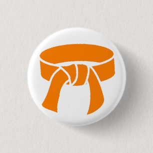 Badge Rond 2,50 Cm Bouton orange de ceinture