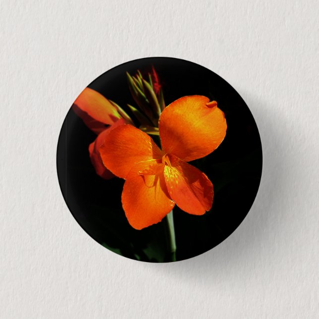 Badge Rond 2,50 Cm Bouton Orchidée éblouissant (Devant)