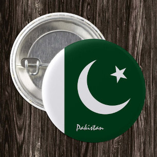 Badge Rond 2,50 Cm Bouton Pakistan, patriotique pakistanaise Drapeau