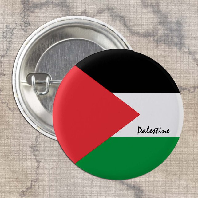 Badge Rond 2,50 Cm Bouton Palestine, Drapeau palestinien patriotique (Créateur téléchargé)