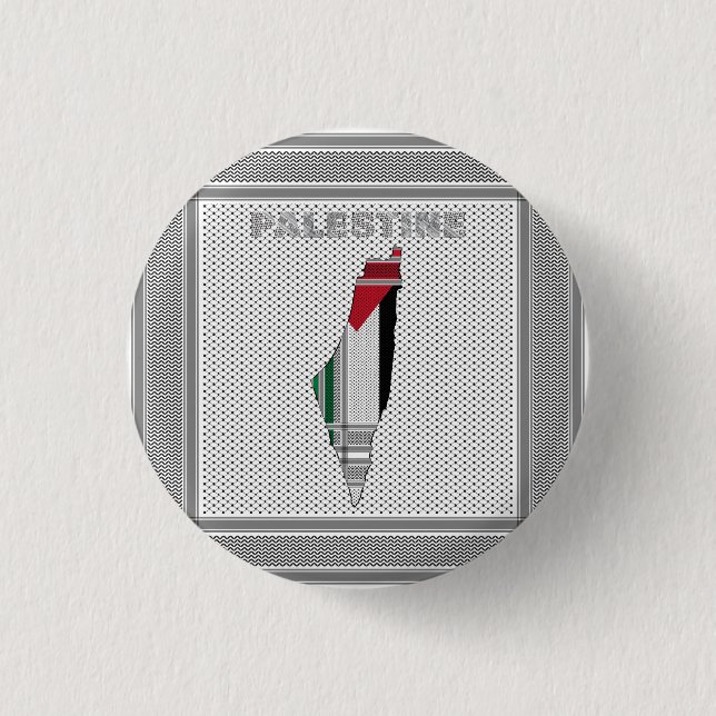 Badge Rond 2,50 Cm Bouton Palestine libre - Bouton Pin palestinien (Devant)
