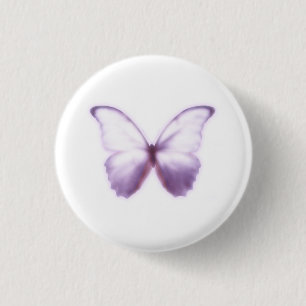 Badge Rond 2,50 Cm Bouton Papillon Violet
