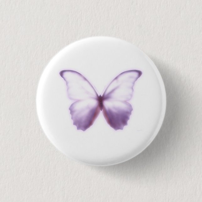Badge Rond 2,50 Cm Bouton papillon violet (Devant)