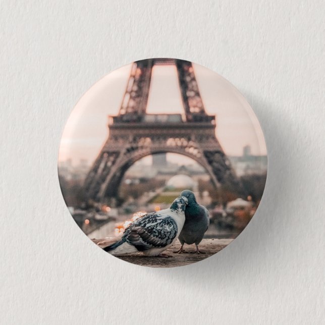 Badge Rond 2,50 Cm Bouton Paris, France (Devant)