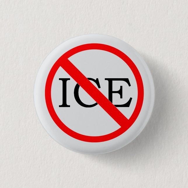 Badge Rond 2,50 Cm Bouton "PAS DE GLACE" (Devant)