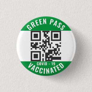 Badge Rond 2,50 Cm Bouton Passe Vert Personnalisé