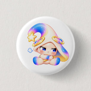 Badge Rond 2,50 Cm Bouton pastel aux bras croisés boudeurs Épinglet