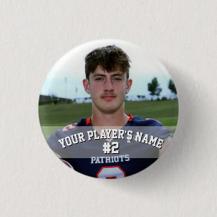 Badge Rond 2,50 Cm Bouton personnalisable de football/de sport
