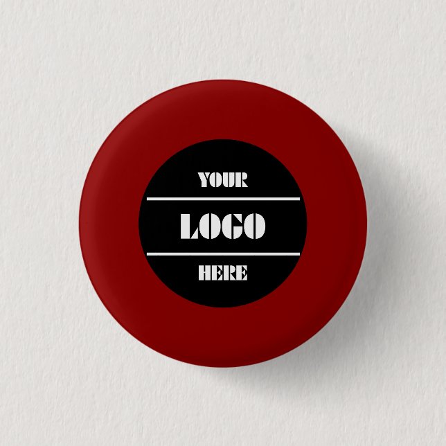 Badge Rond 2,50 Cm Bouton personnalisable rond à revers Dark Red élég (Devant)
