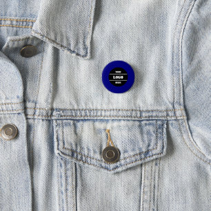 Badge Rond 2,50 Cm Bouton personnalisé couleur unie marine simple
