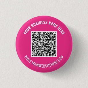 Badge Rond 2,50 Cm Bouton personnalisé de code QR Texte et couleurs p